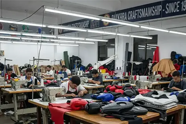 Boxing gloves manufacturing process in Sialkot Pakistan